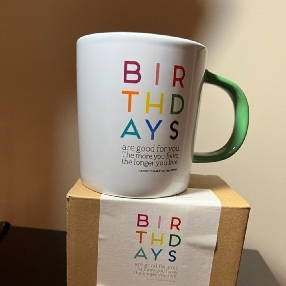 Wit &Whim / Paper Destiny Birthday Ceramic Mug (New in Box)
